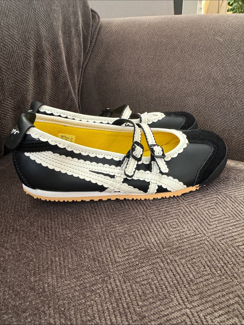 Onitsuka Tiger by Asics Black and White Mary Jane Flats